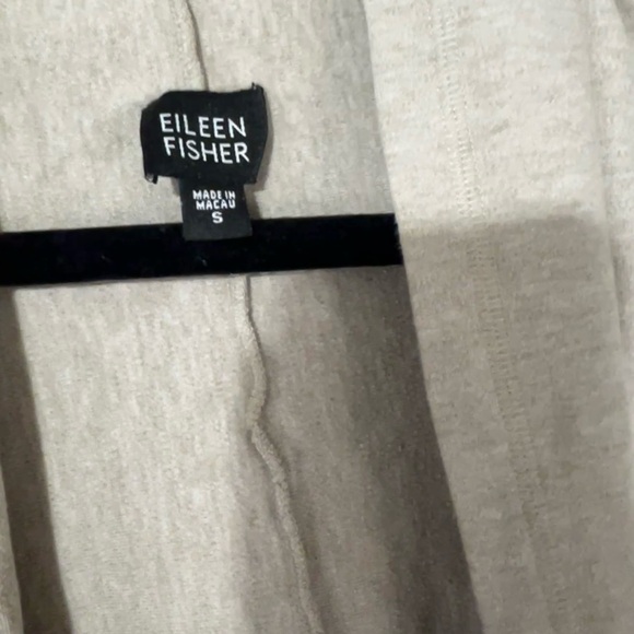 Eileen Fisher 100% Cotton Shawl Collar Cardigan S Taupe - Picture 4 of 5
